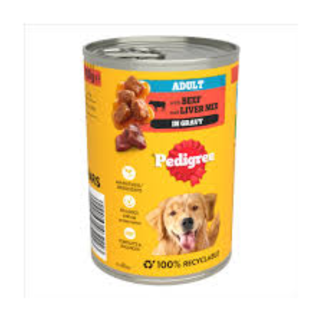 PEDIGREE CAN IN GRAVY BEEF 400G